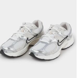 Nike Silver and White Athletic Shoes